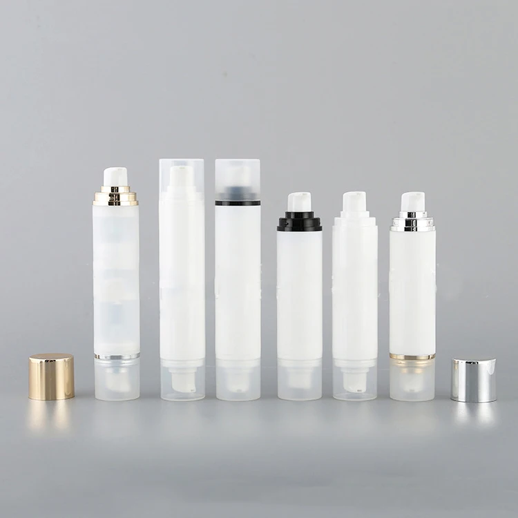 Empty Cosmetic Two Heads Acrylic Plastic Dual Chamber Refill Airless ...
