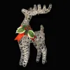 Coarse paper rope powdered head-up deer silver