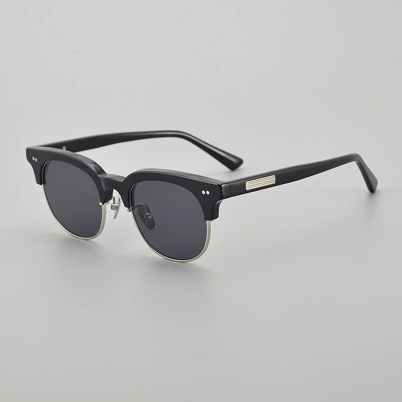 High-quality Manual Acetate Retro Men Business Half Frame  display picture 1