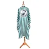 Striped fabric in green