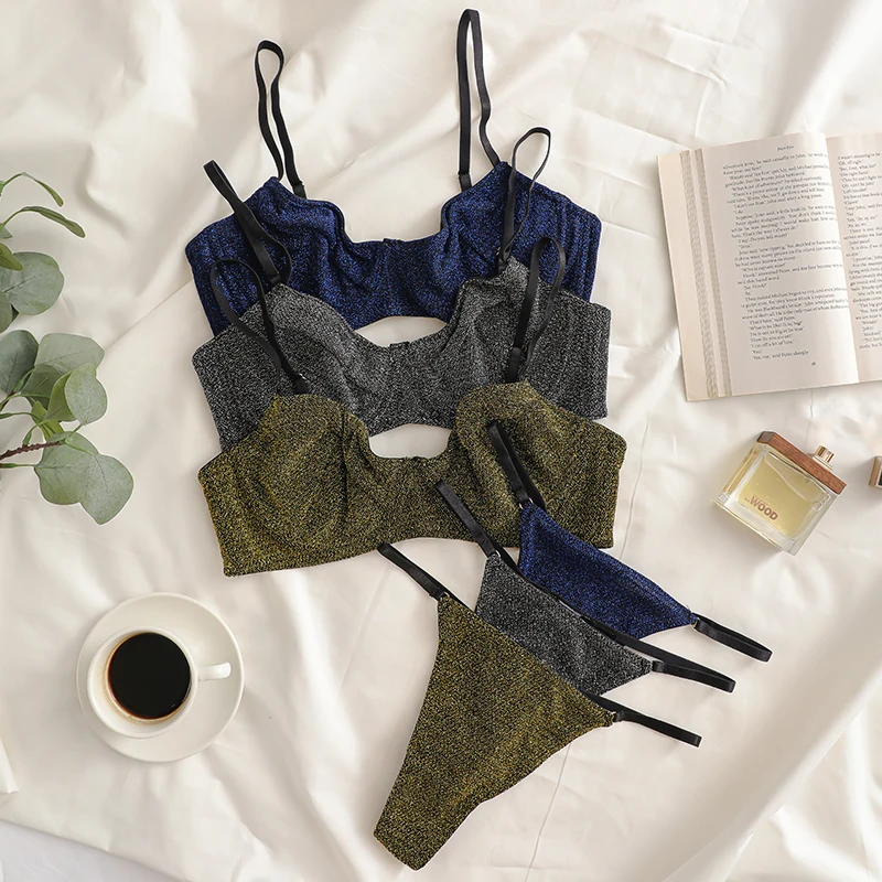 High Quality Ladies Lingerie Bra And Panty Sexy Non Padded Women's Bra