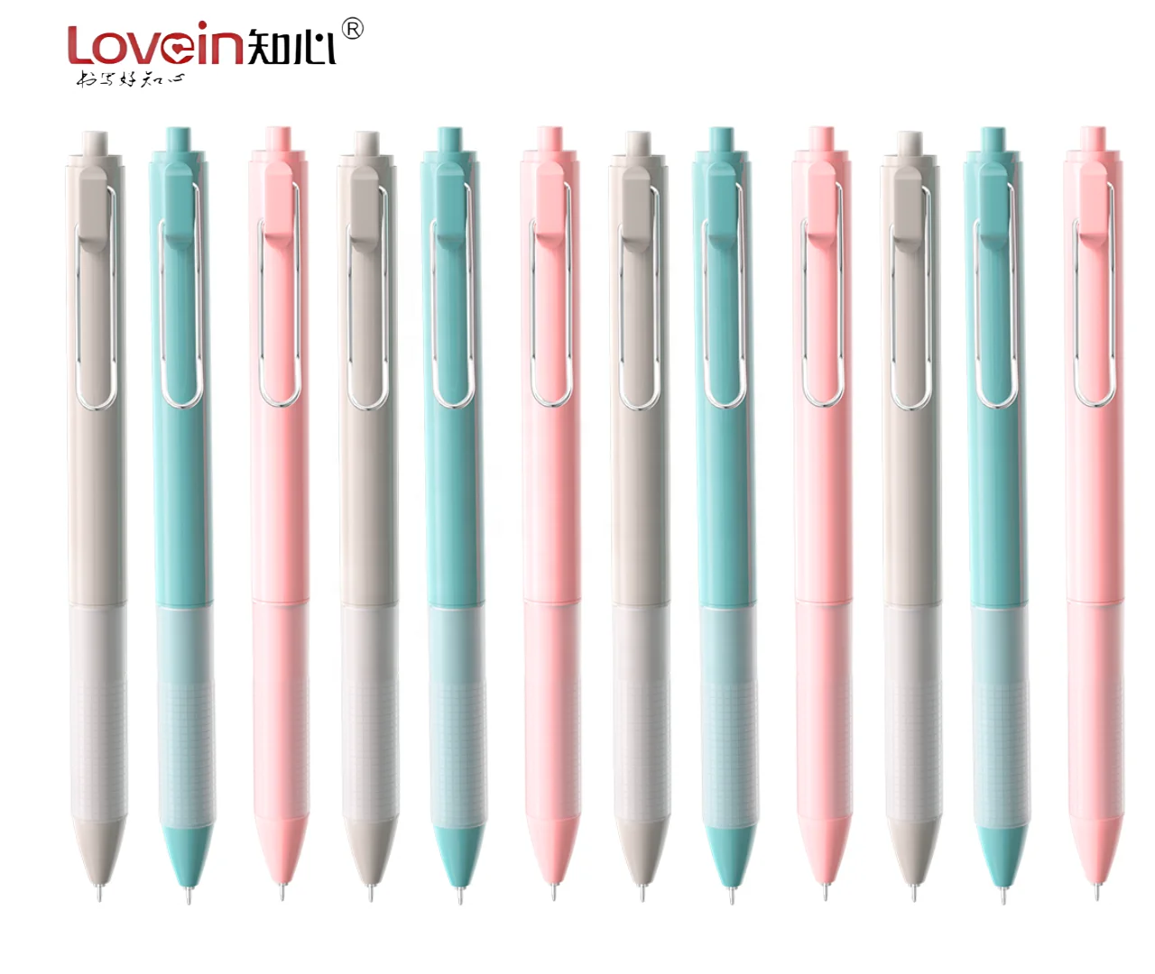Zhixin Macaron K-06 Gel Pens - Fine Point 0.5mm Blue Red Ink