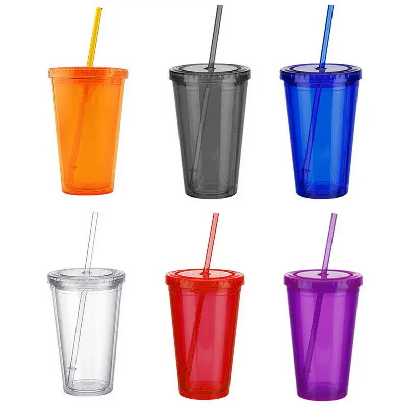Drinking Cup With Lids And Straws,23Oz/670ml Smoothie Cups, Iced