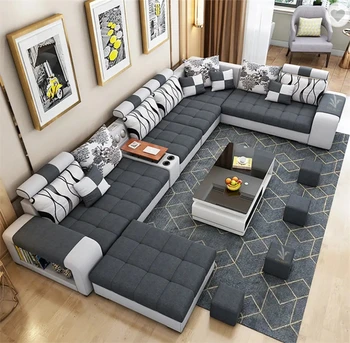 Modern Deco Most Popular Cheap Aqua Combination Couch Sofa