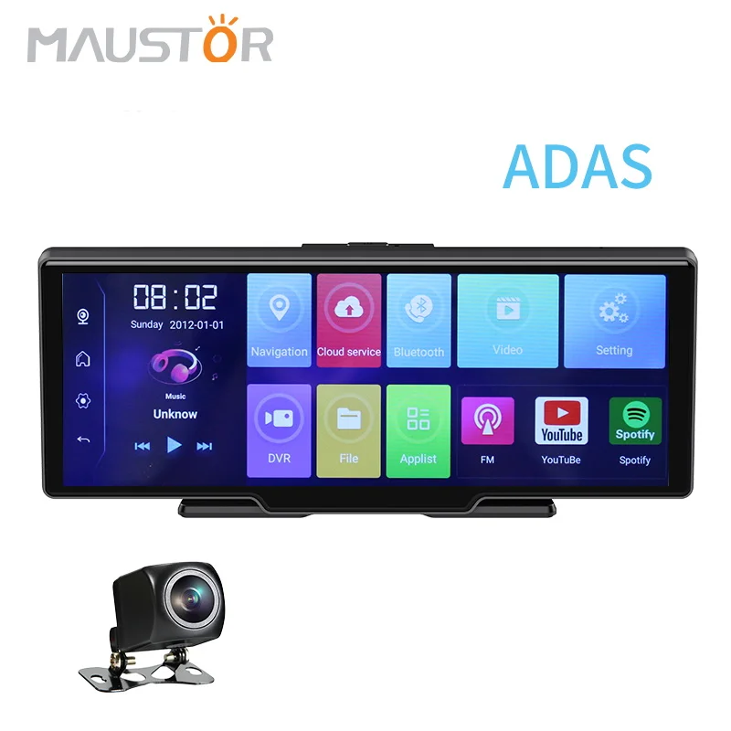 Maustor T96 Center Console Dash Cam Android 8.1 RAM4G ROM32G ADAS FHD