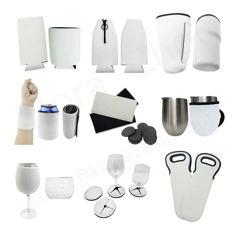 Rts Sublimation Blanks White Neoprene Wine Glass Holder Buy Wine