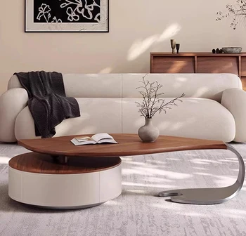 Nordic Style Modern Coffee Table Unique Design Glam Luxury Coffee Table Living Room Hidden Storage Table De Salon Home Furniture
