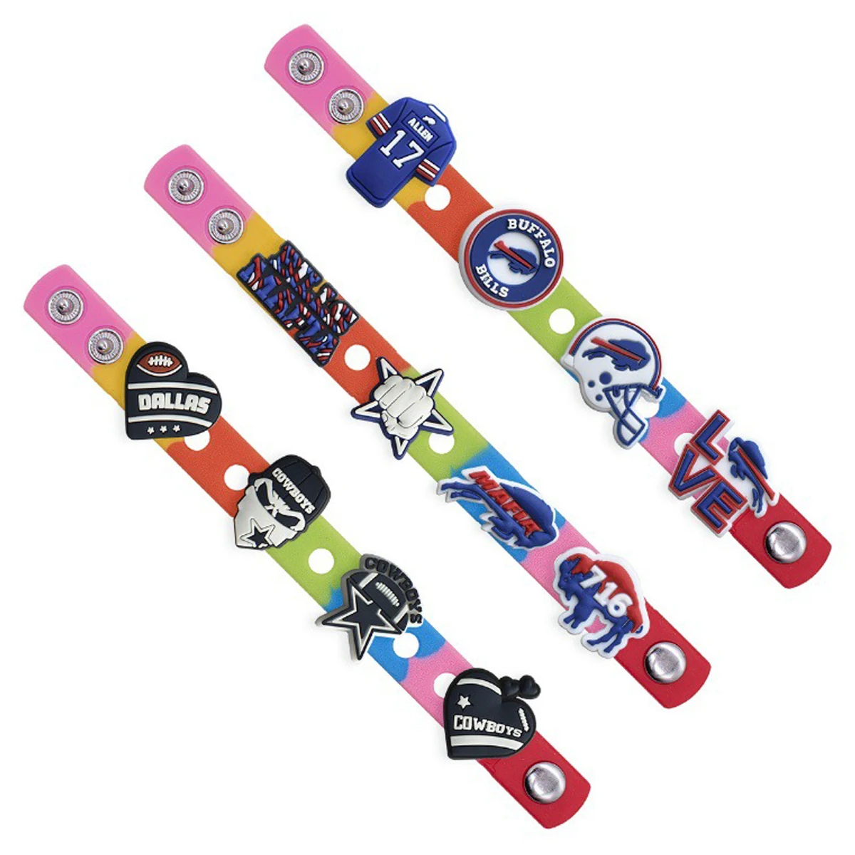 New Arrival Nfl Football Team Clog Charms Pvc Clog Charms Shoe Buckle ...