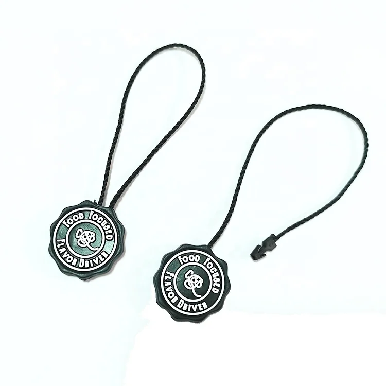 Custom 3D Embossed Watch Jewelry Disposable Security Seal Tag Sneaker Lockable Rope Hangtag String Cord