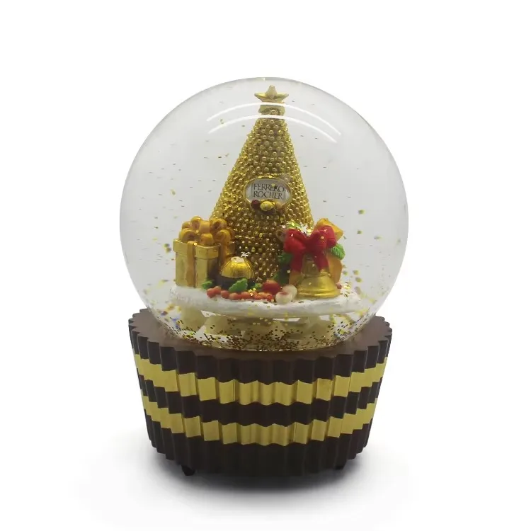 تصنيع بالجملة مجسمات ثلجية مخصصة مع شرائح لامعة على شكل مخصص تذكار العلامة التجارية هدايا زينة مكتبية للمكتب