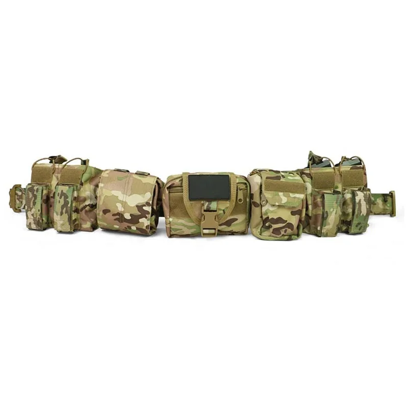 Outdoor Tactical Belt Set Combination Detachable Adjustable Waist Belt With Accessory Packs Hunting Game Tactical Belt