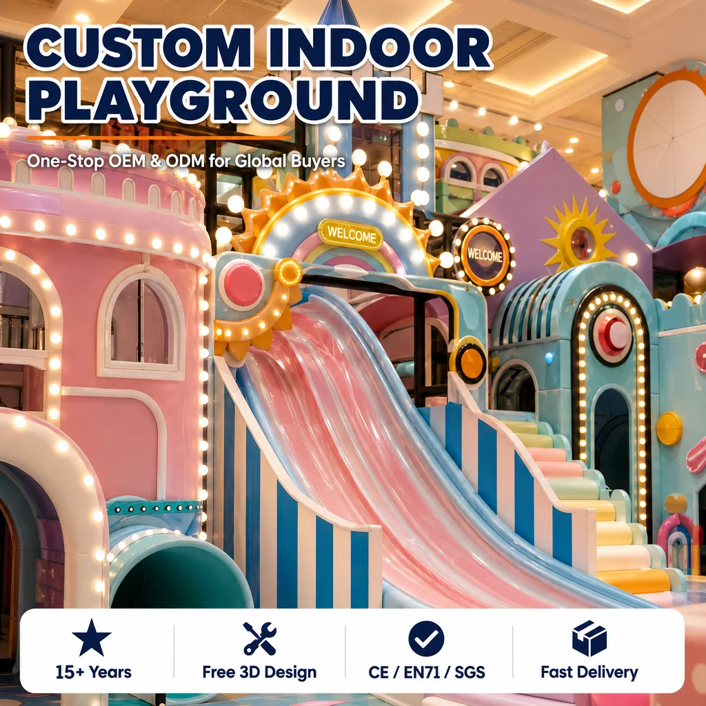 Kids Naughty Castle Indoor Playground Equipment Soft Play Area Slide Ball Pit Climbing Frame CE CPC Certified for Daycare Center