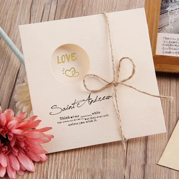 Foldable DlY Thank You Card Wedding Personalized Invitation Thanksgiving Day Birthday Party Gift Card Custom Printing With Logo