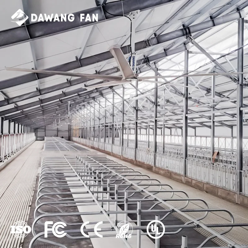 DAWANG FAN 20 футов 0,7 кВт большой промышленный потолочный тихий HVLS вентилятор для склада и коровника с блокировкой по температуре и влажности