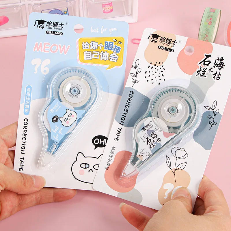 Креативная коррекция большой емкости с мультяшными милыми каракулями девчачьим сердцем Высокоценная для студентов канцелярскими принадлежностями