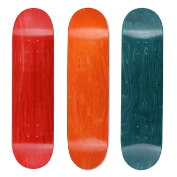 Manufacture wholesale 3 layers stained Pro Skate Board Decks 7 ply 100% Canadian Maple Blank Skateboard Decks