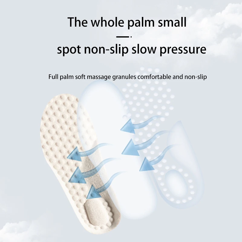 Hi Poly Kids Insoles Mesh Fabric Shock Absorbing Pads