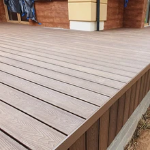 Engineered Flooring Wooden Grain Composite Outdoor WPC Decking Board Designs for Decoration
