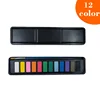 [Scatola in ferro nero] 12 colori con pennello