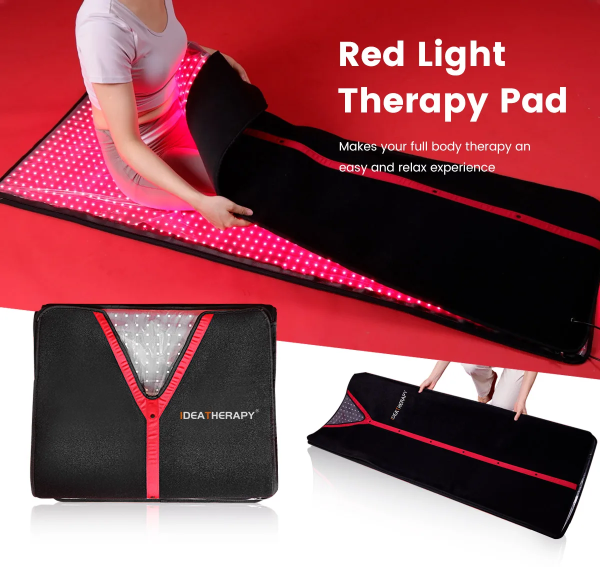 Ideatherapy Led Light Therapy Sleeping Bag Largest Size Red Light Bed Red Infrared Light Therapy