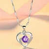 Purple pendant with chain