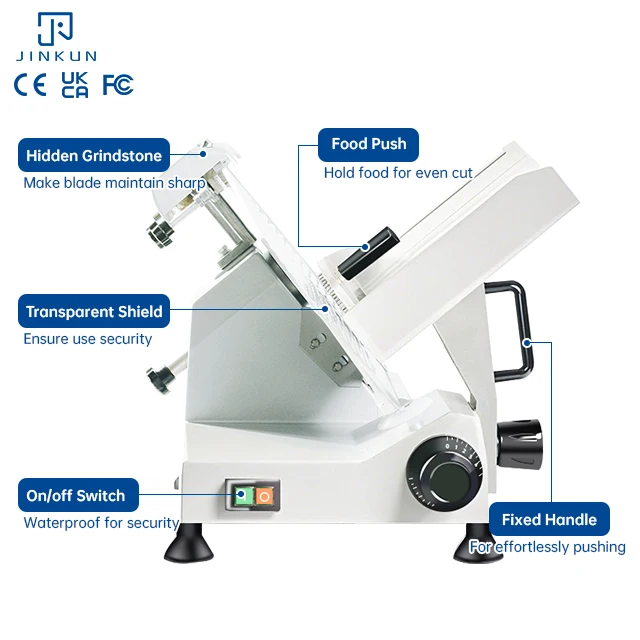 JK-250A Semi-Automatic  Frozen Meat Slicer Machine Commercial Electric Cutter for Restaurant Use New Condition Retail Industries