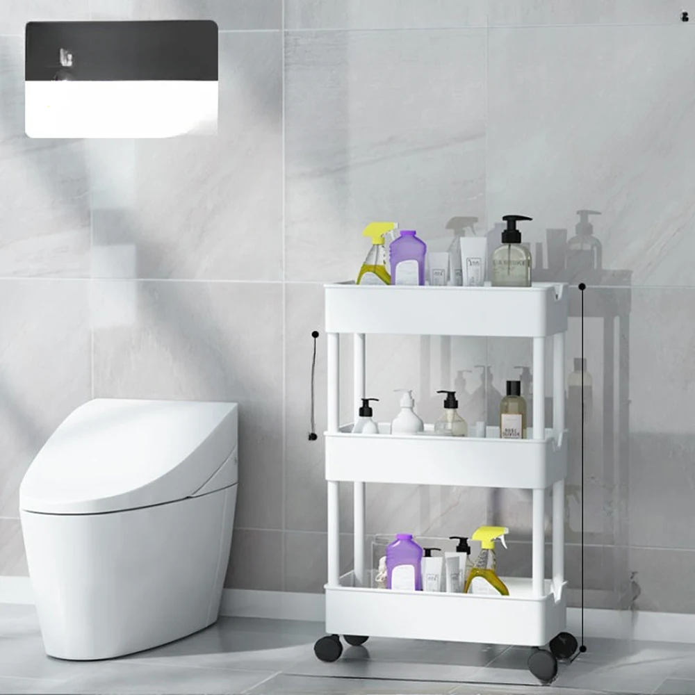 Modern Mobile Storage Cart with Locking Wheels Ideal for Snacks Books Plants