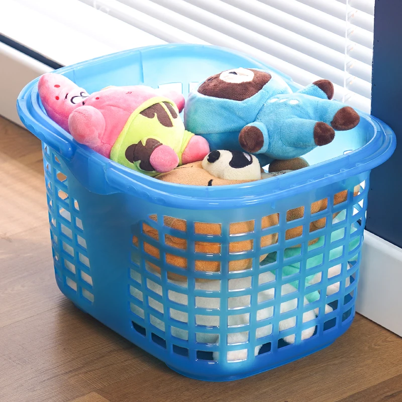 Charming Design Eco-Friendly Colorful PP Plastic Handle Basket Classic Style