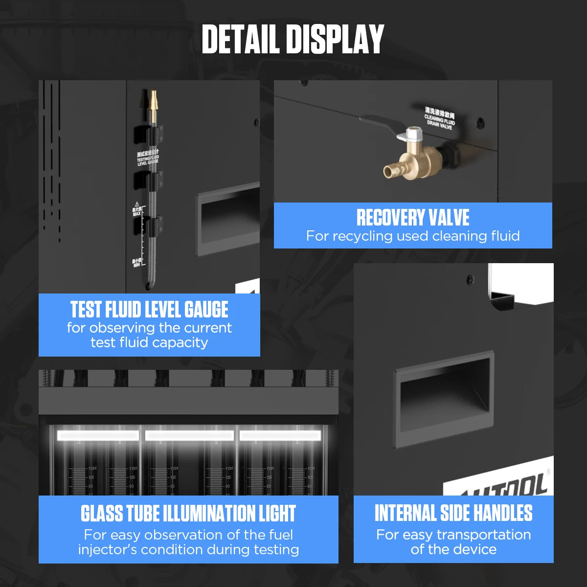 Autool Ct500 Car Ultrasonic Fuel Injector Cleaner High Pressure Washer