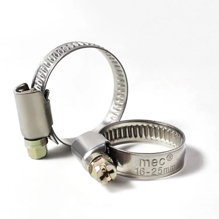 128 Worm Gear Hose Clamp, 1/2" Wide Band, 301 Stainless Steel Band And Screw, 620 Series - View #2