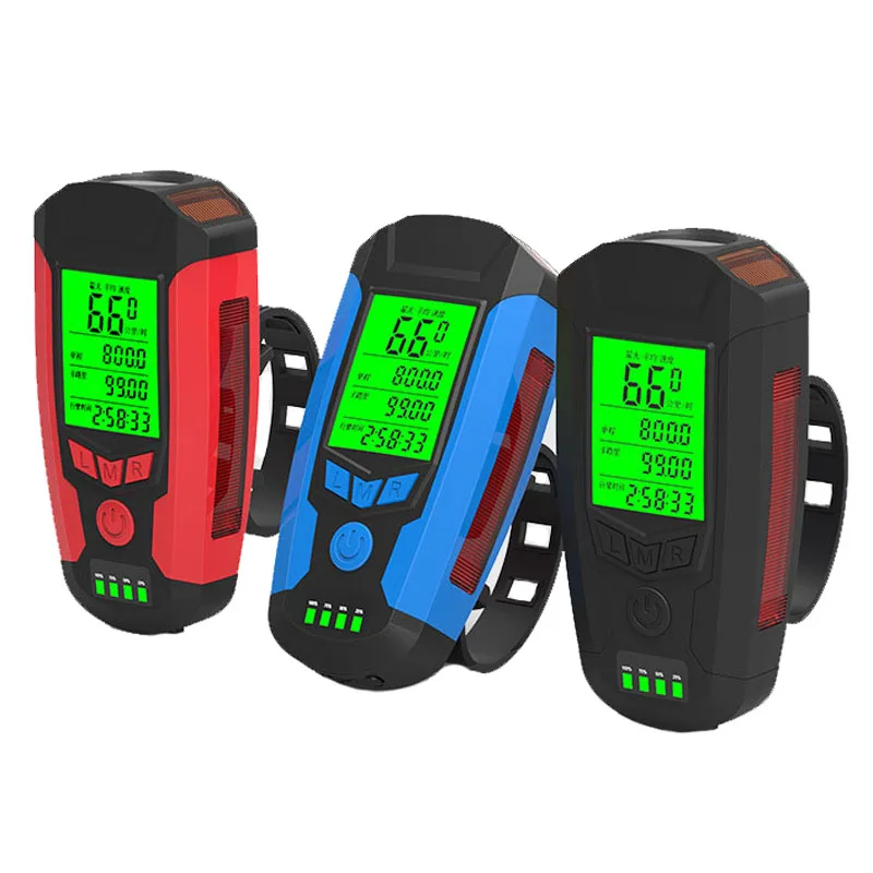 3 в 1 взаимный обмен данными между компьютером и периферийными устройствами велосипедный фонарь 5 светодиодный велосипедный компьютер/рог велосипед передний свет IPX4 водонепроницаемый фары счетчик пробега велосипедный аксессуары