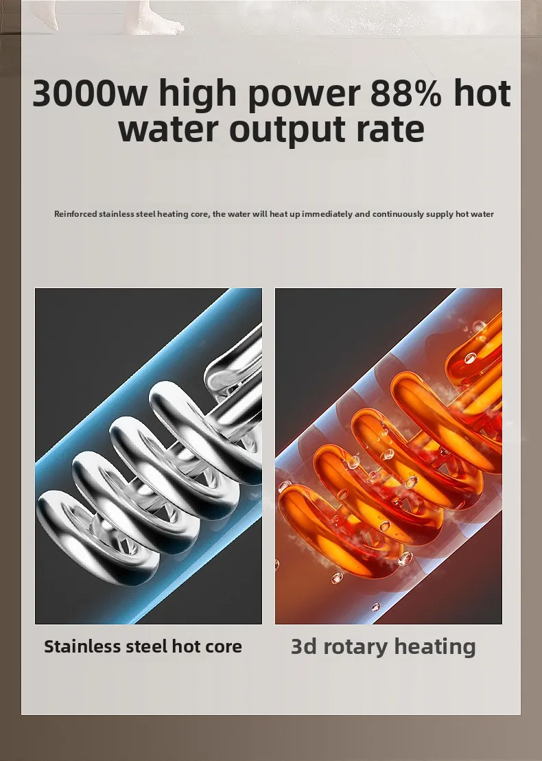 دش صغير كهربائي صغير LED لحظية وسريع لسخان الدش ل RV عبر الحدود من المصنع مباشرة