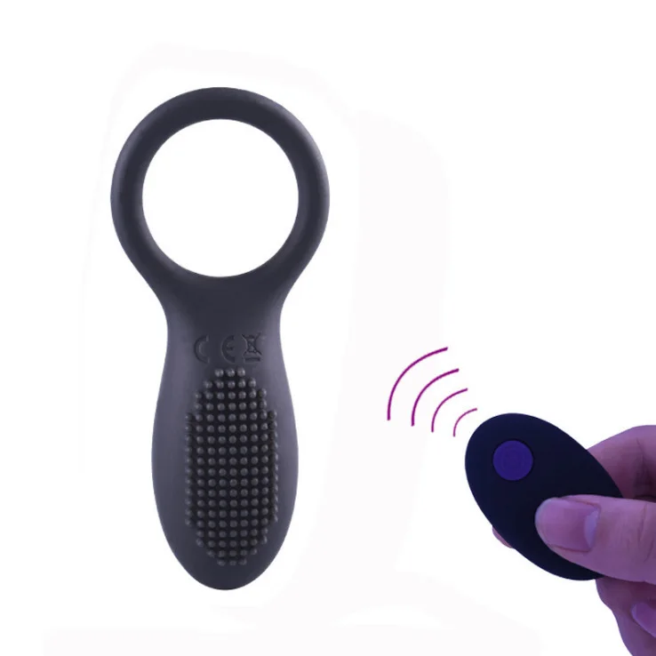 Men Masturbation Toys USB Rechargeable 10 Frequency Wireless Remote Control Cum Locking Male Silicone Erotic Vibrating Ring 4