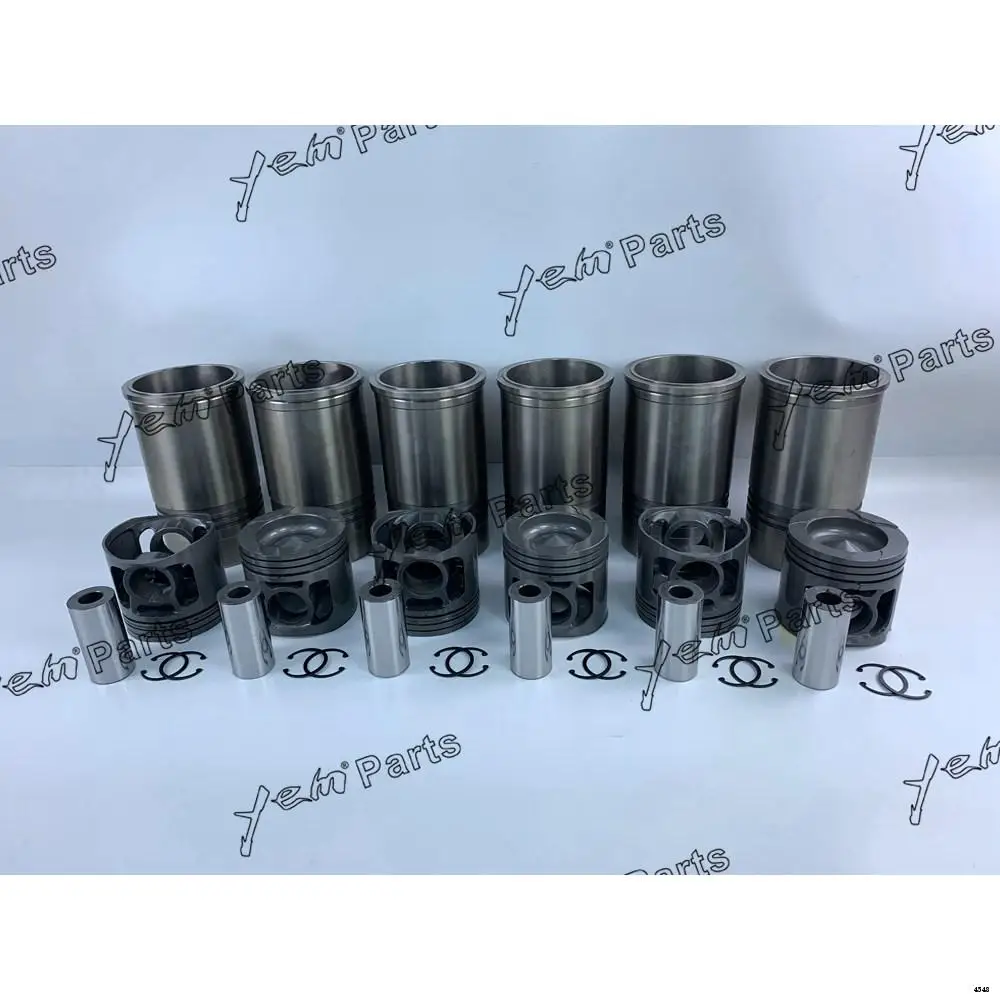 6D140 Engine Liner Kit With Pistons Ring Set for Komatsu