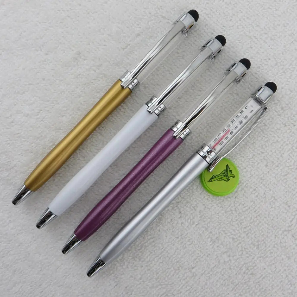 Multi-function Clinic Thermometer Ball Pen Custom Touch Screen Thermometer Pen with Stylus Tip for Hospital