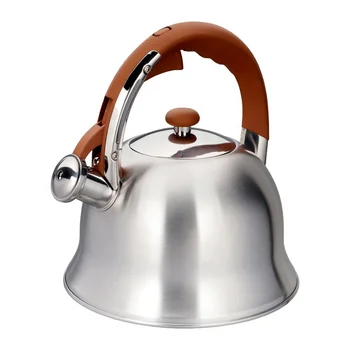 Realwin large capacity tea pot gas induction stainless steel double stovetop stove top whistle whistling water kettle
