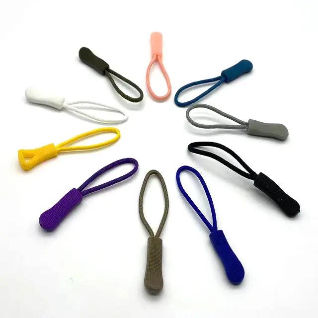 Hengda Best-Selling Customized Brand Logo Silicone Zipper Pull Durable Zip Tags Cord Puller