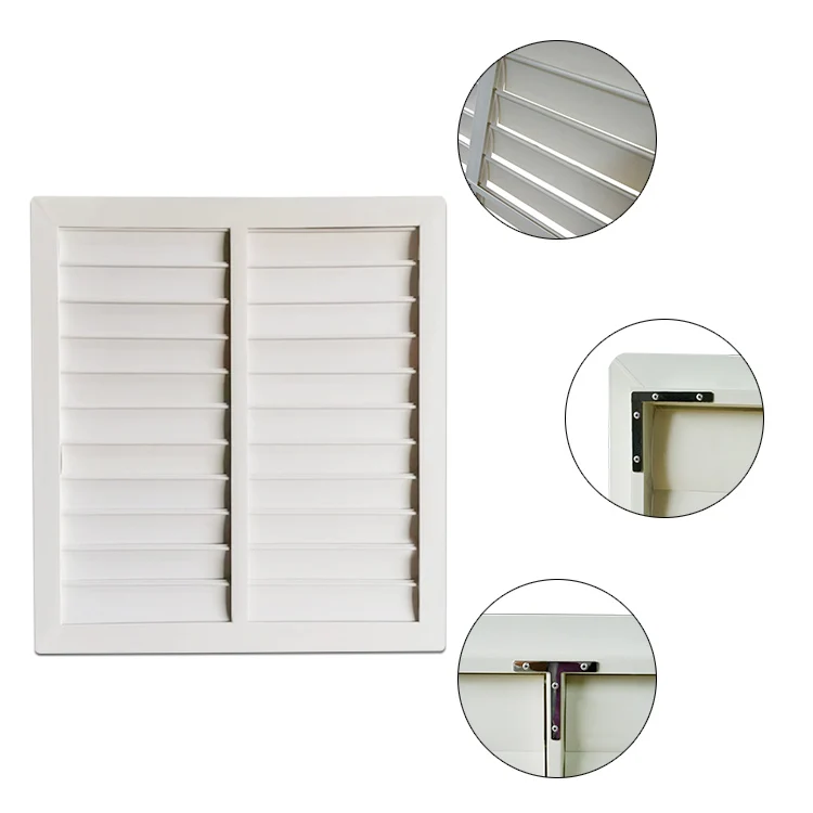 Workshop HVAC System Pvc Shutter Ventilation Louver air Vent Pvc Gravity air Louver