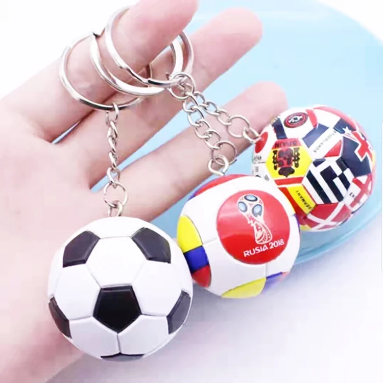 2022 Qatar Cheap Hot Sale Soccer Key Ring Metal Car Keyholder Football