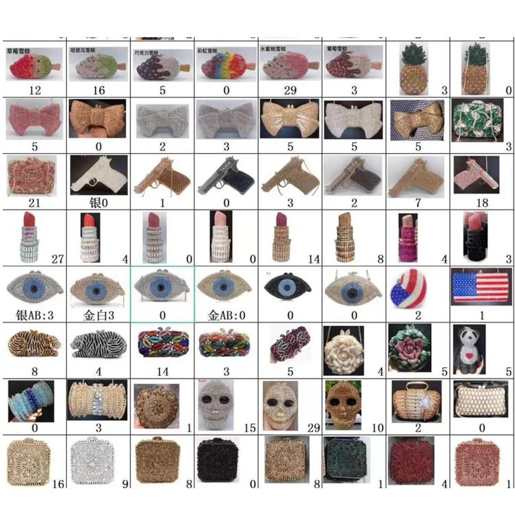 Роскошная сумочка Маленькая вечерняя кошелек с черепом бабочкой рыбкой бантом из страз кристаллами клатчи