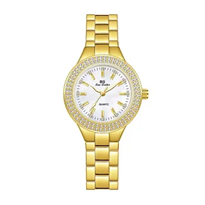 BS High Quality Wholesale Luxury Crystal Women Quartz Watch Fashion Diamond Gold Ladies Fancy Watches