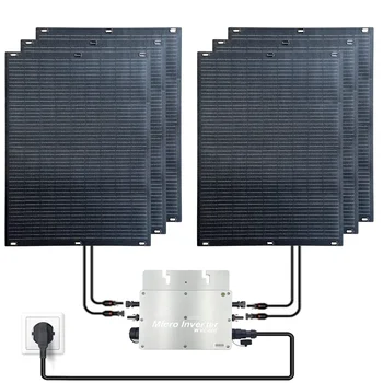 EU Lager Flexible Solarmodul Balkonkraftwerk 800W 600W complete System Solaranlage hause