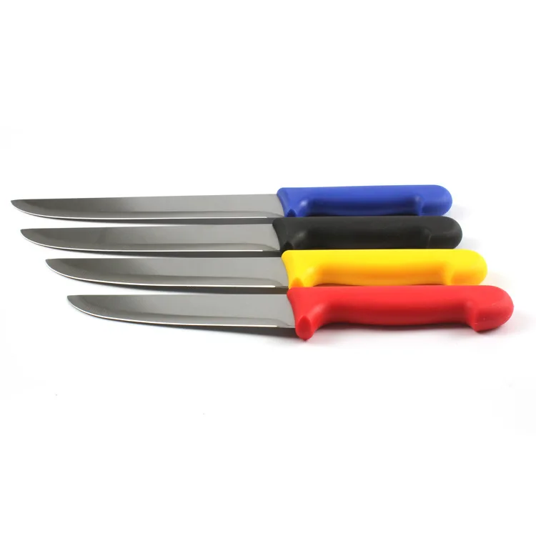 Multi-Color Non-Slip Plastic Handle Kitchen Chef Butcher Knife Set Utility Kitchen Knife with Blade for Food Buyer in Dubai