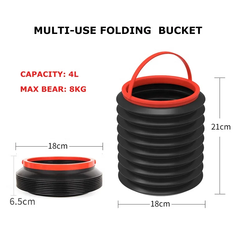 4L Magic Car Trash Bin Dustbin Garbage Can Folding Storage Wastebasket Foldable Bucket