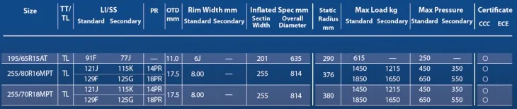 70r18mpt  off the road radial tbr mpt run flat truck  tire-55