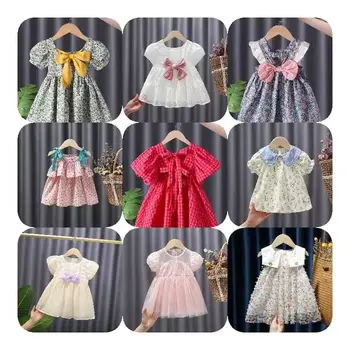 Cheap Soft Cotton Dress For Baby Girl Cute Kids Girls Skirt Wholesale Baby Girl Party Dresses Princess
