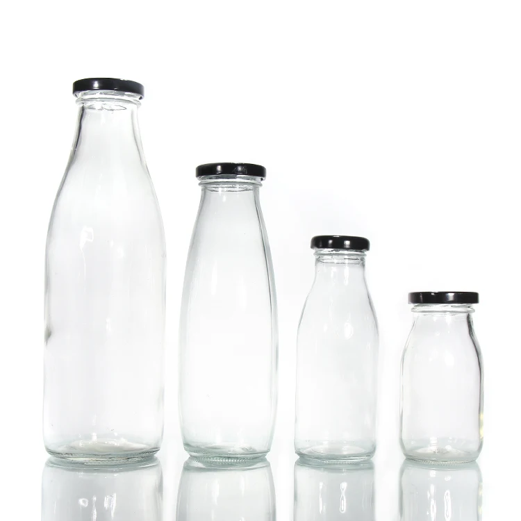 Glass Milk Bottles 300-500ml Milk Jars with Lids Food Grade Glass Bottles  Glass Milk Bottles - China Milk Bottles, Glass Bottles