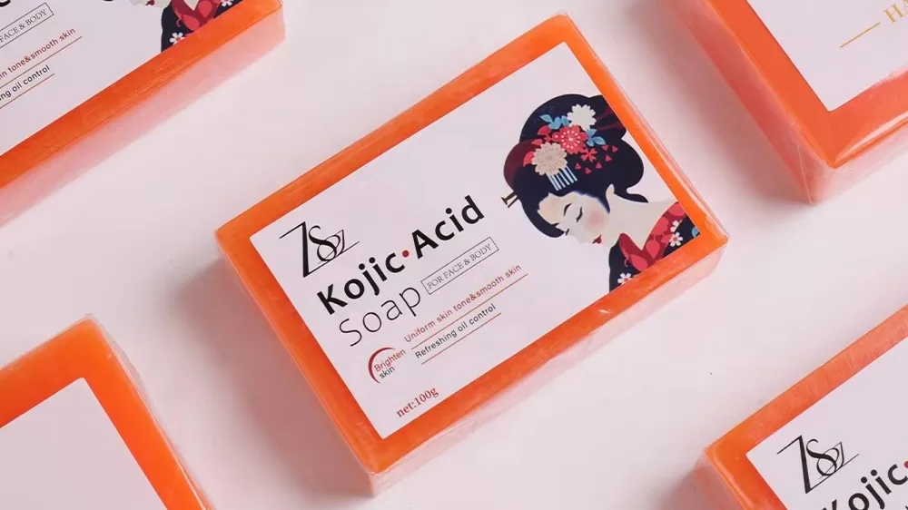 Private Label Natural Original Skin Care Soap Bar For Dark Spots Whitening  Glutathione Kojic Acid Soap For All Skin Types