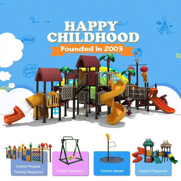 Funny Style Outdoor Play Ground for Children Long Plastic Slide Miracle Playground Equipment Parts