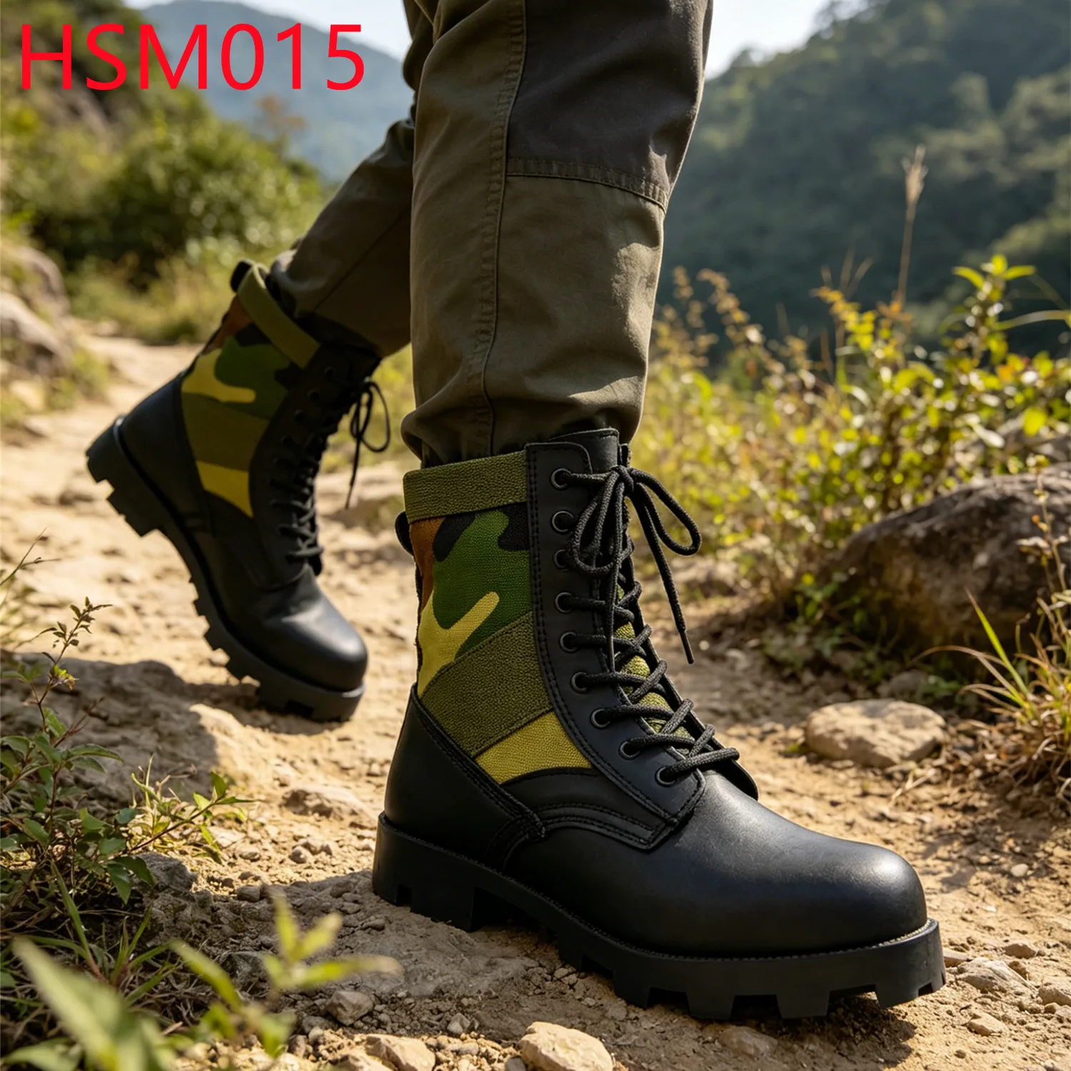 YYR,Hill Crossing Quality Natural Cow Leather Upper Marching Boots On-site Rescue Durable Rubber Sole Tactical Gear Boots HSM015
